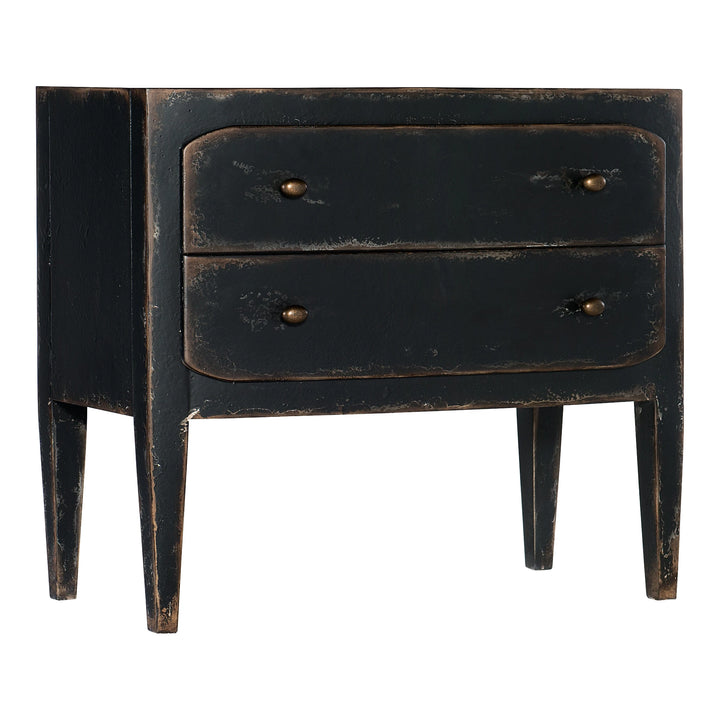Ciao Bella Two-Drawer Nightstand- Black Bedroom Hooker Furniture
