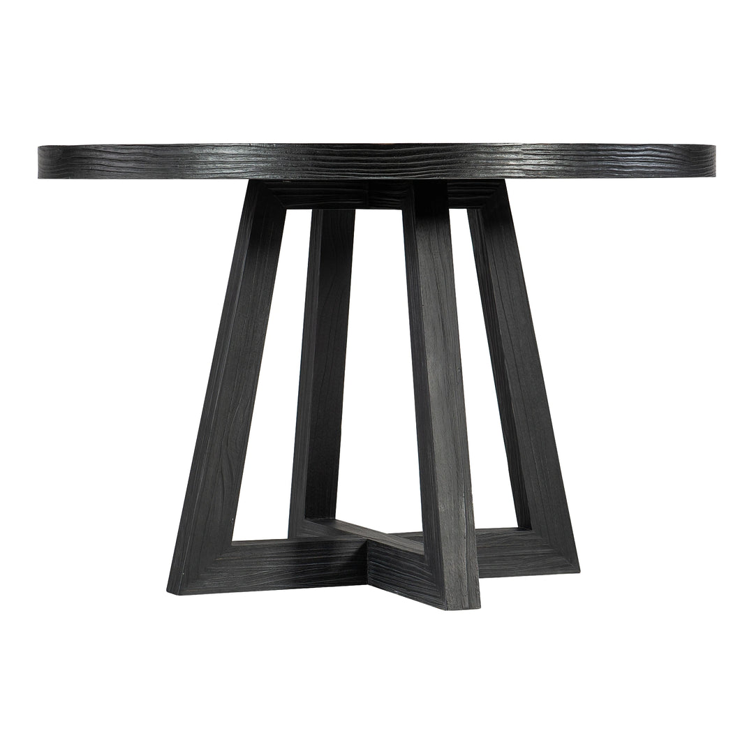 Chapman Shou Sugi Ban Petite Round Dining Table Dining Room Hooker Furniture