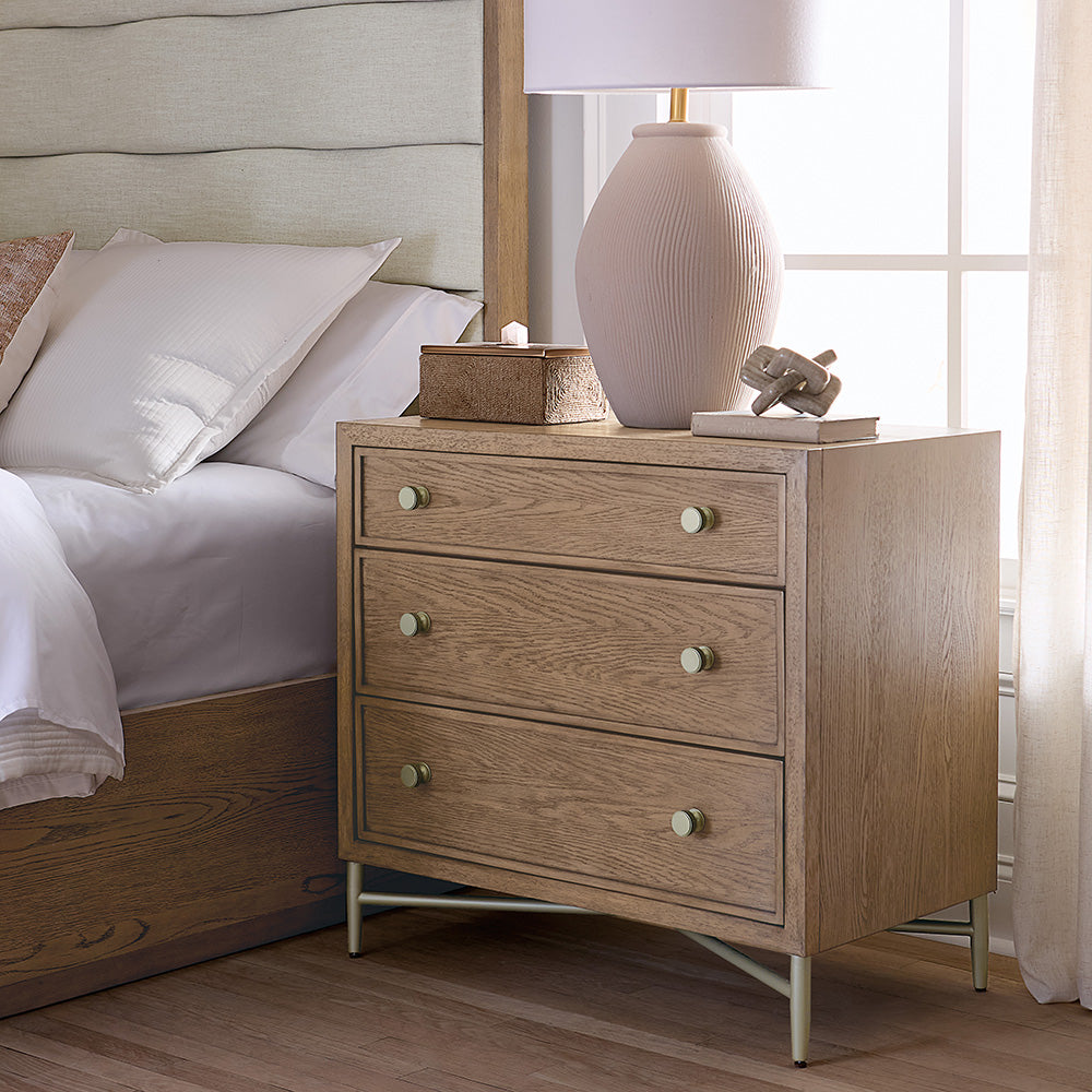 Sonnet Three-Drawer Nightstand Bedroom Hooker Furniture   