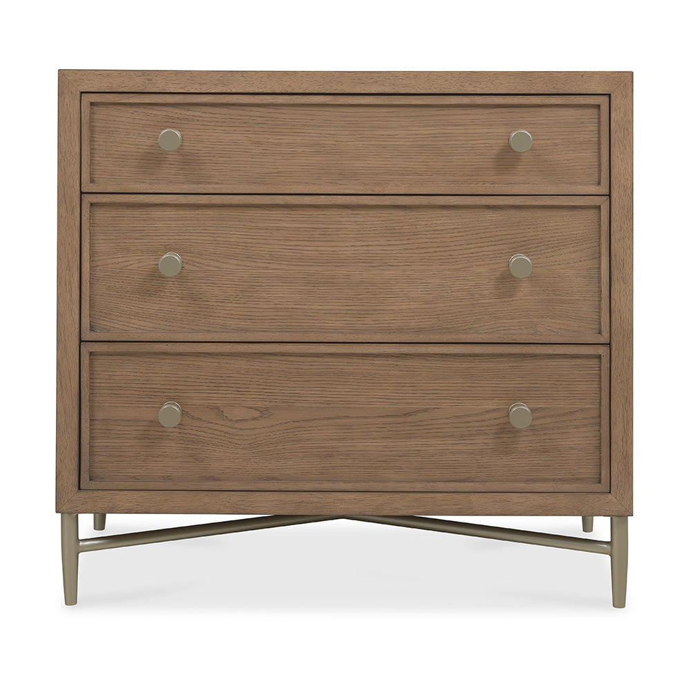 Sonnet Three-Drawer Nightstand Bedroom Hooker Furniture   