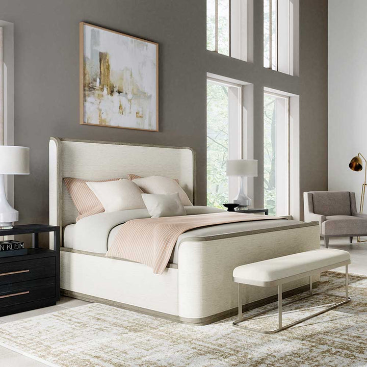 Linville Falls Boones King Upholstered Shelter Bed Bedroom Hooker Furniture