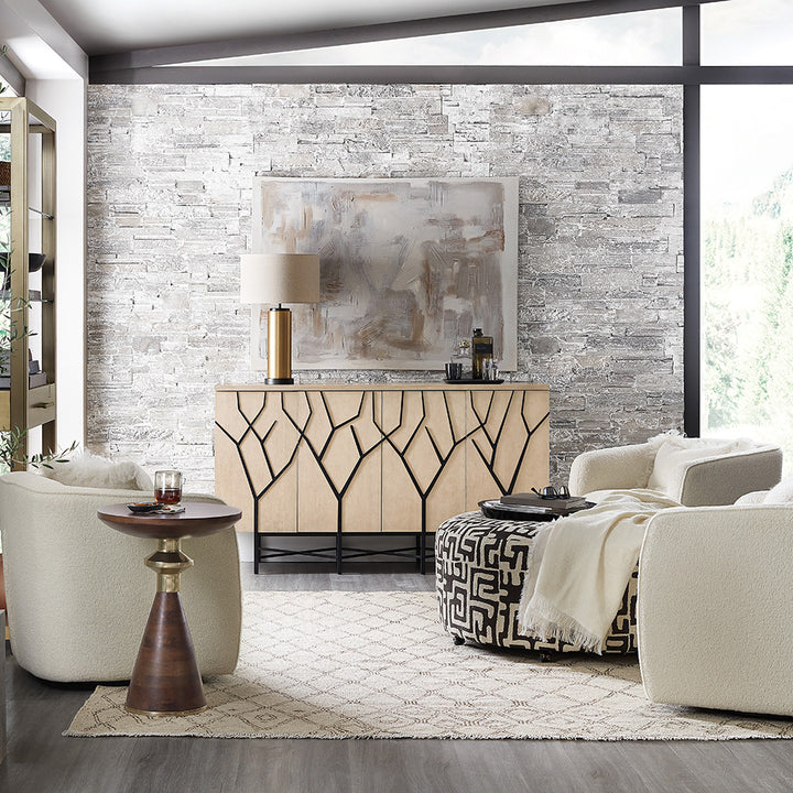 Melange Branched Four Door Entertainment Credenza