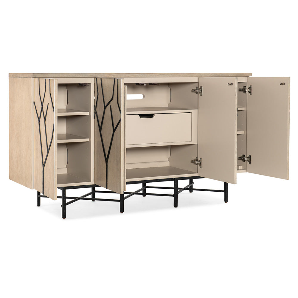 Melange Branched Four Door Entertainment Credenza Living Room Hooker Furniture   