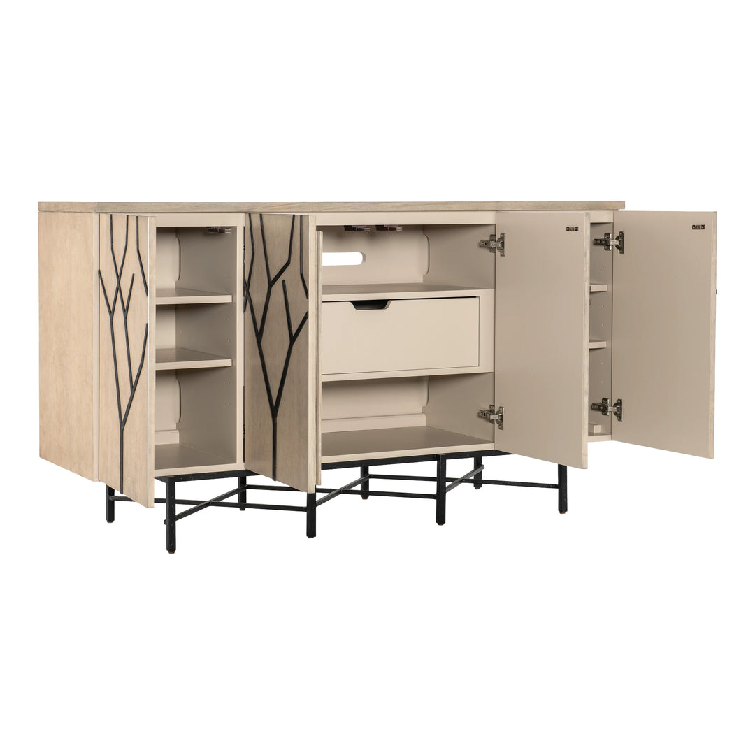 Melange Branched Four Door Entertainment Credenza