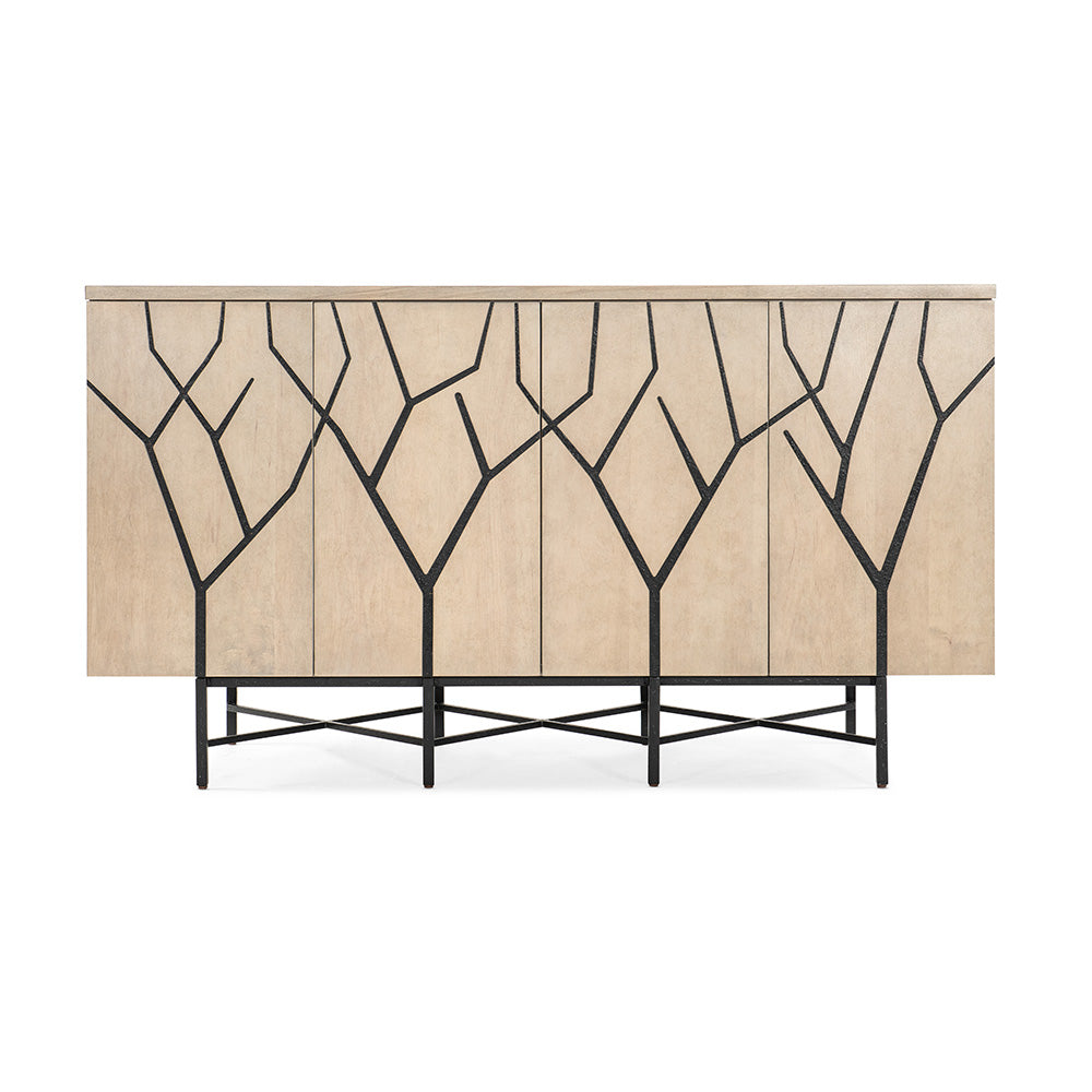 Melange Branched Four Door Entertainment Credenza Living Room Hooker Furniture   