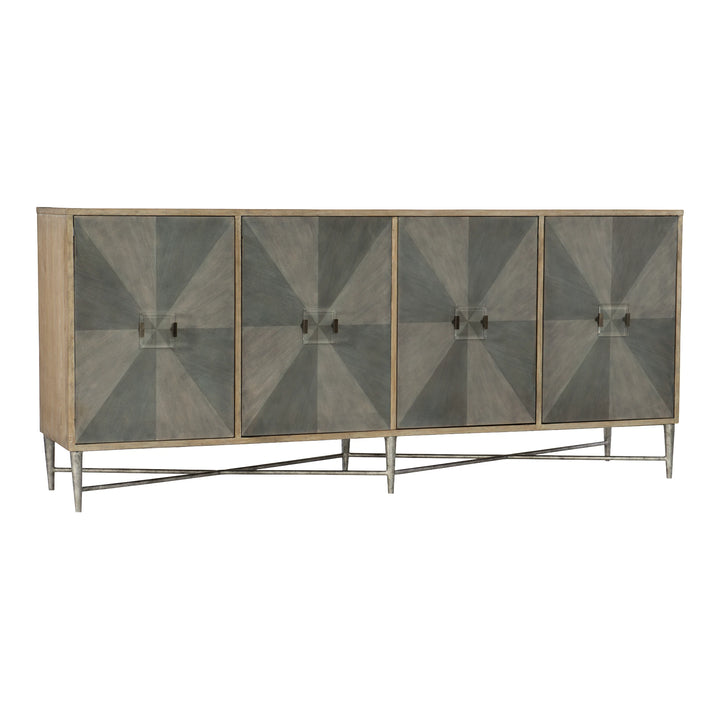 Melange Zola Four-Door Credenza Living Room Hooker Furniture