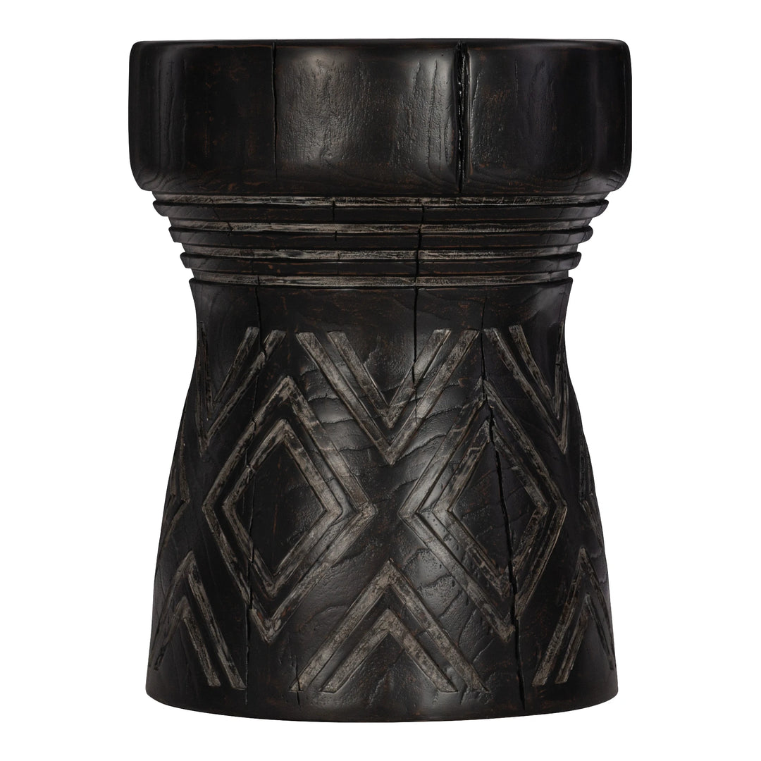 Commerce & Market Carved Stump Side Table Living Room Hooker Furniture