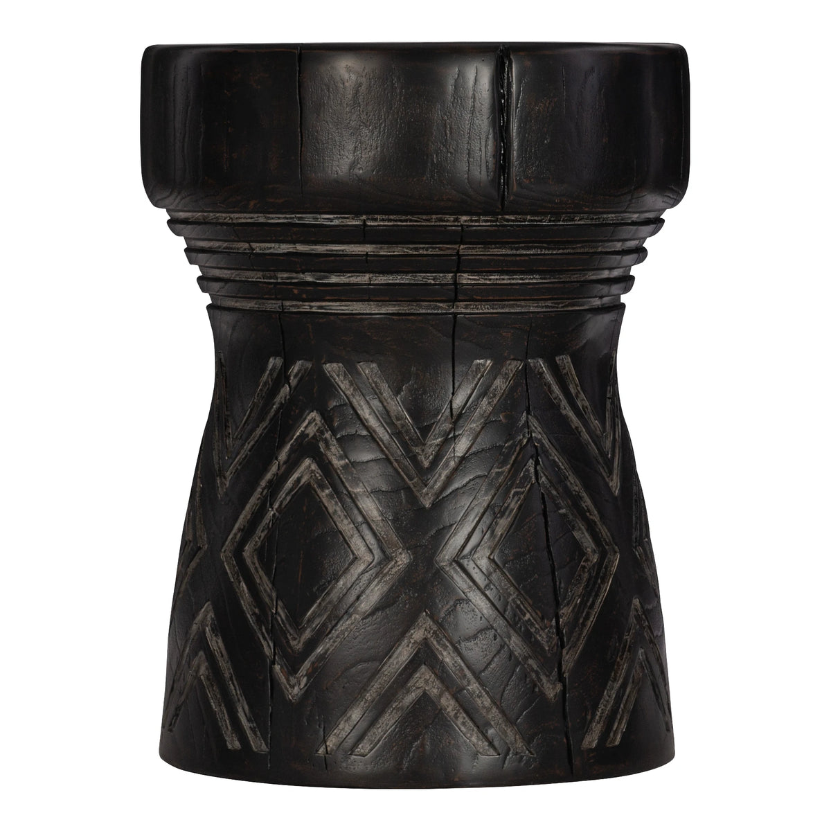Commerce & Market Carved Stump Side Table Living Room Hooker Furniture