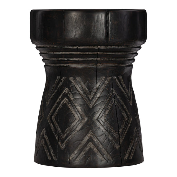 Commerce & Market Carved Stump Side Table