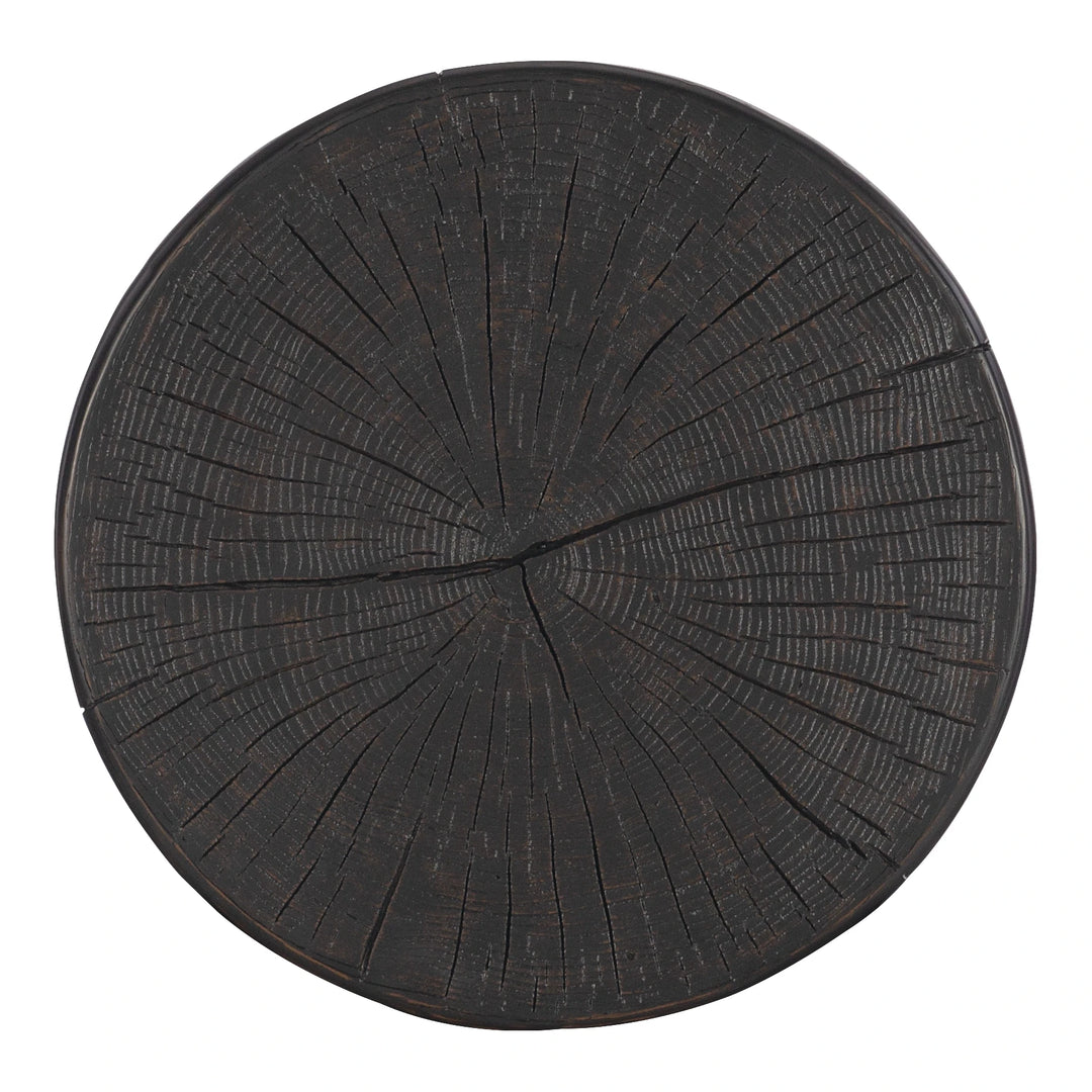 Commerce & Market Carved Stump Side Table Living Room Hooker Furniture