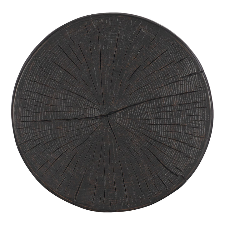 Commerce & Market Carved Stump Side Table Living Room Hooker Furniture