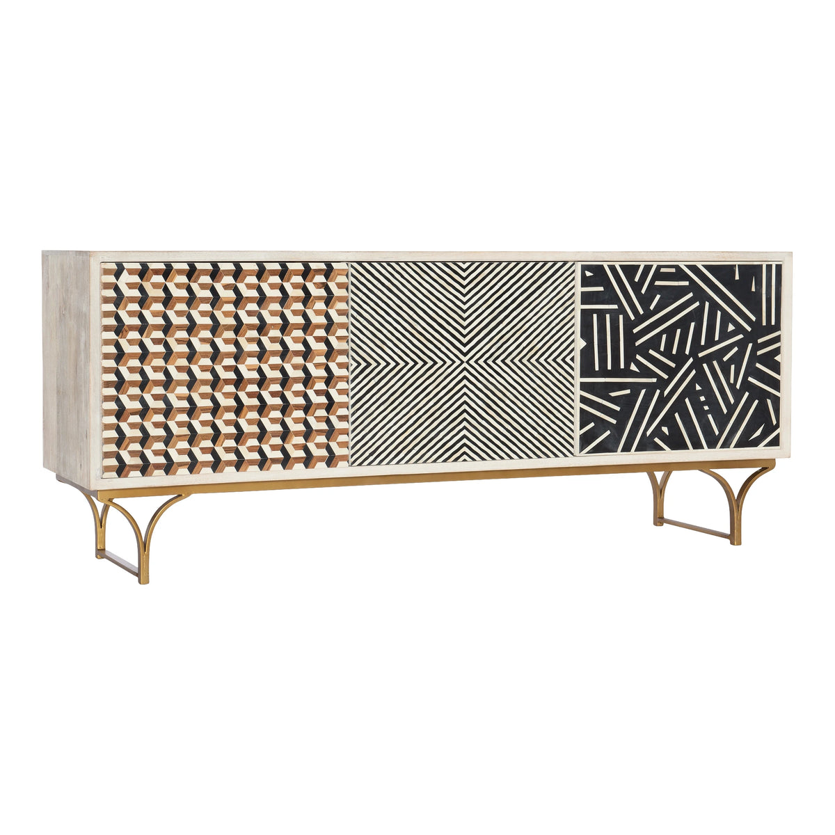 Commerce & Market Jaiden Three Door Credenza Living Room Hooker Furniture