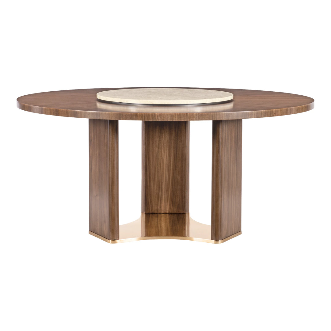 Eleana Round Dining Table – Light Caramel Walnut (66") Dining Room Hooker Furniture