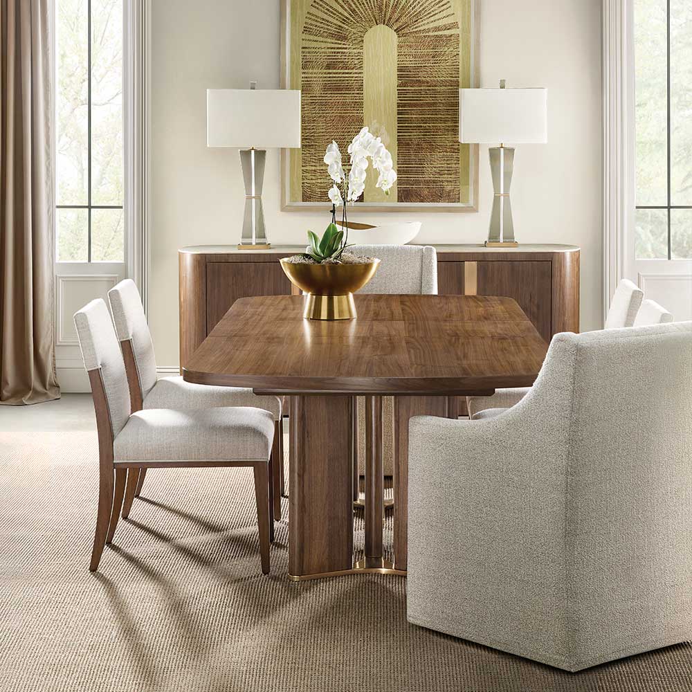 Eleana Castered Arm Chair Dining Room Hooker Furniture