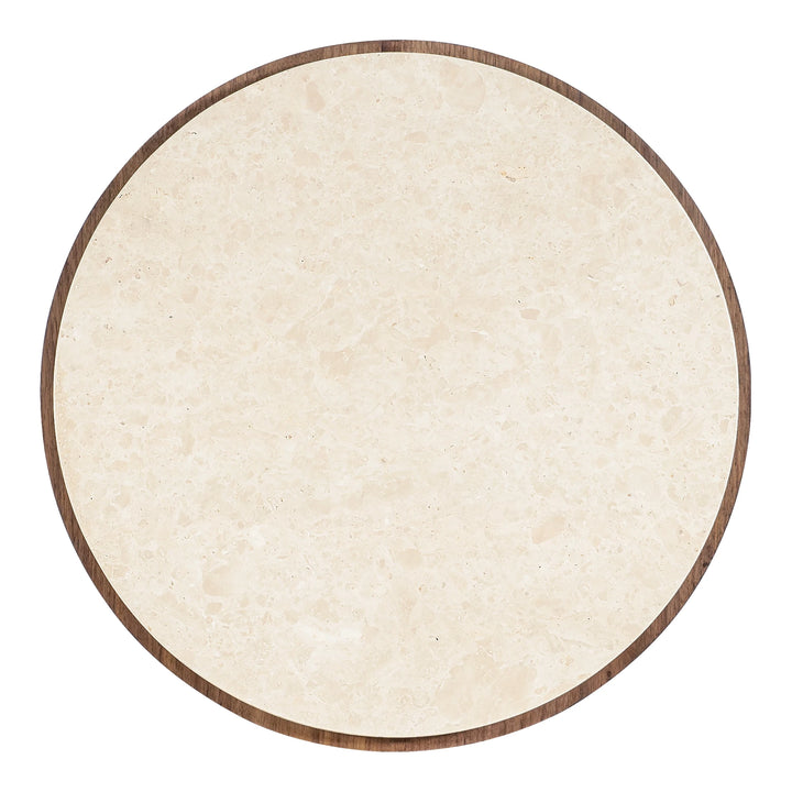 Eleana Round End Table – Wood Base with Marble Top Living Room Hooker Furniture