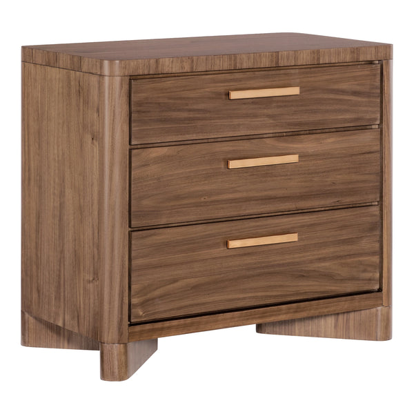 Eleana Three Drawer Nightstand with Charging Station