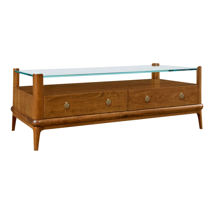 Martine Glass-Top Cocktail Table Living Room Stickley