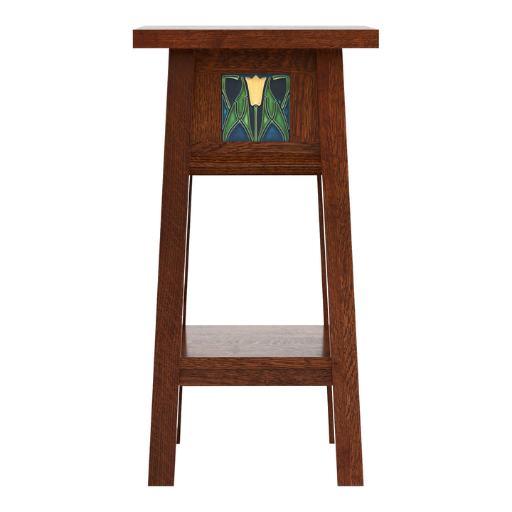 Floral Tile 24-inch Plant Stand Living Room Stickley