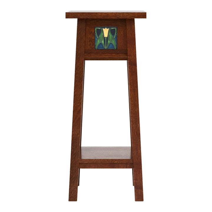 Floral Tile 30-inch Plant Stand Living Room Stickley