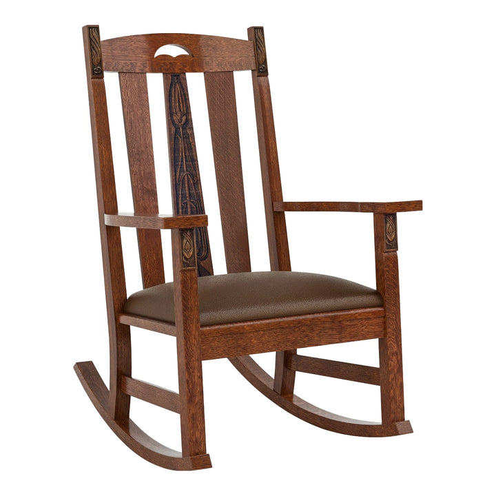 2026 Collector Edition LaSalle Rocker with Plaque Living Room Stickley Onondaga Colman Saddle