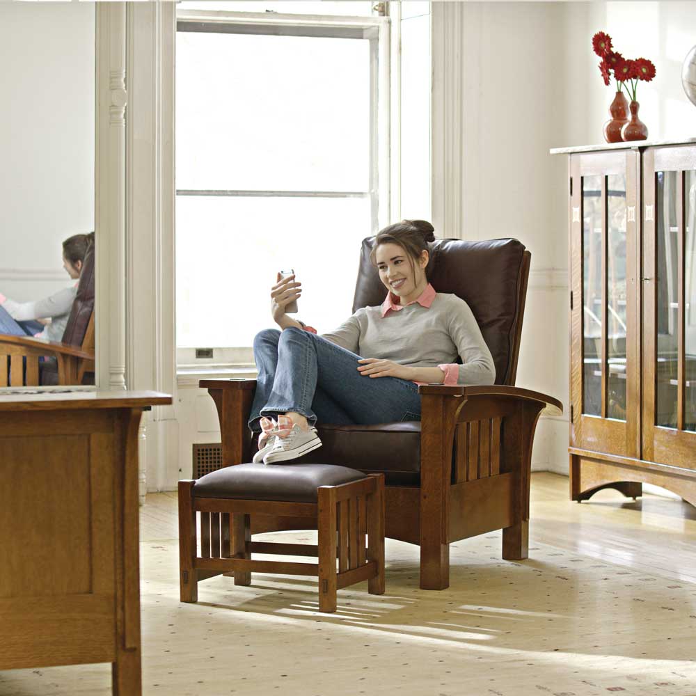 Bow Arm Morris Power Wall Recliner Living Room Stickley