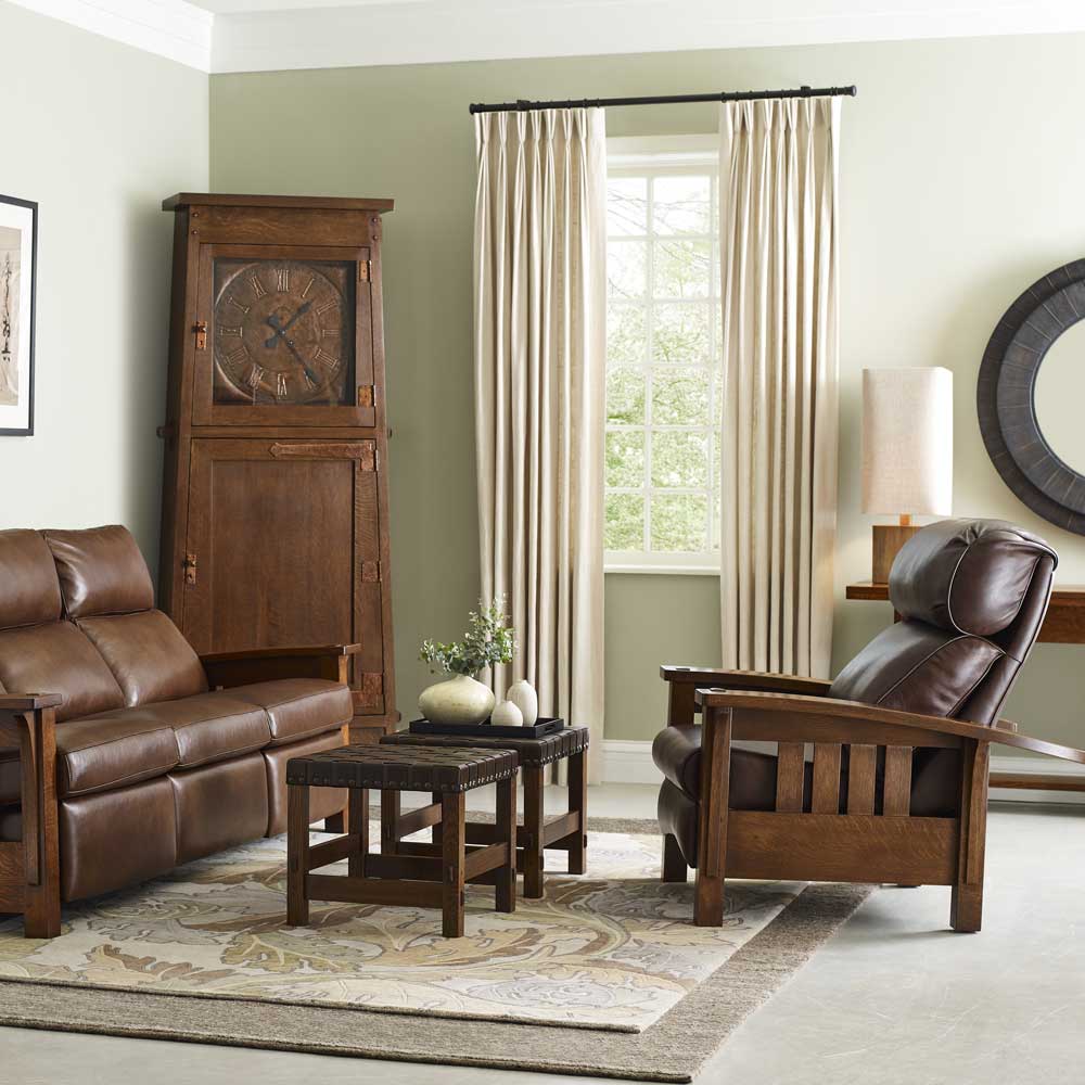 Bow Arm Morris Power Wall Recliner Living Room Stickley