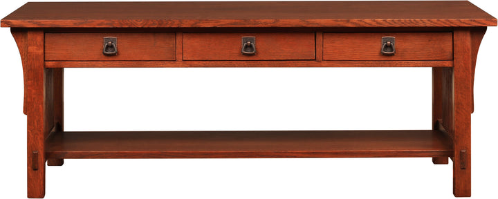 Mission 3 Drawer Cocktail Table Living Room Stickley