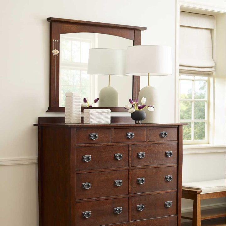 Harvey Ellis Mirror with Inlay Accessories Stickley
