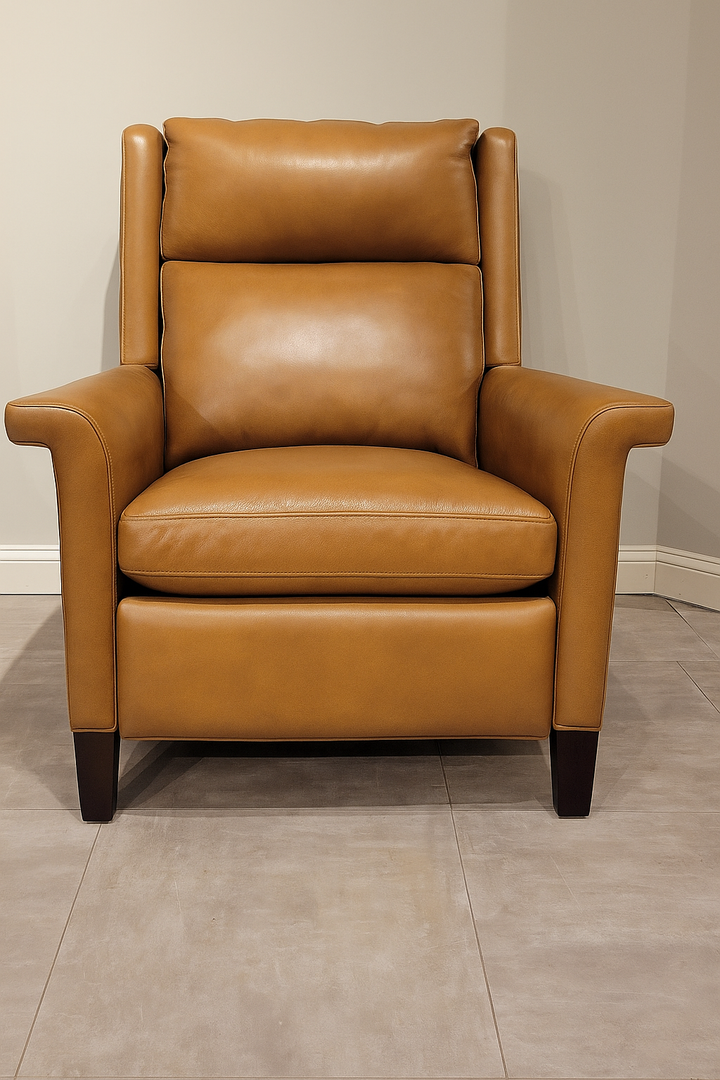 Ghent High Back Recliner, Kismet Camel Living Room Hancock & Moore