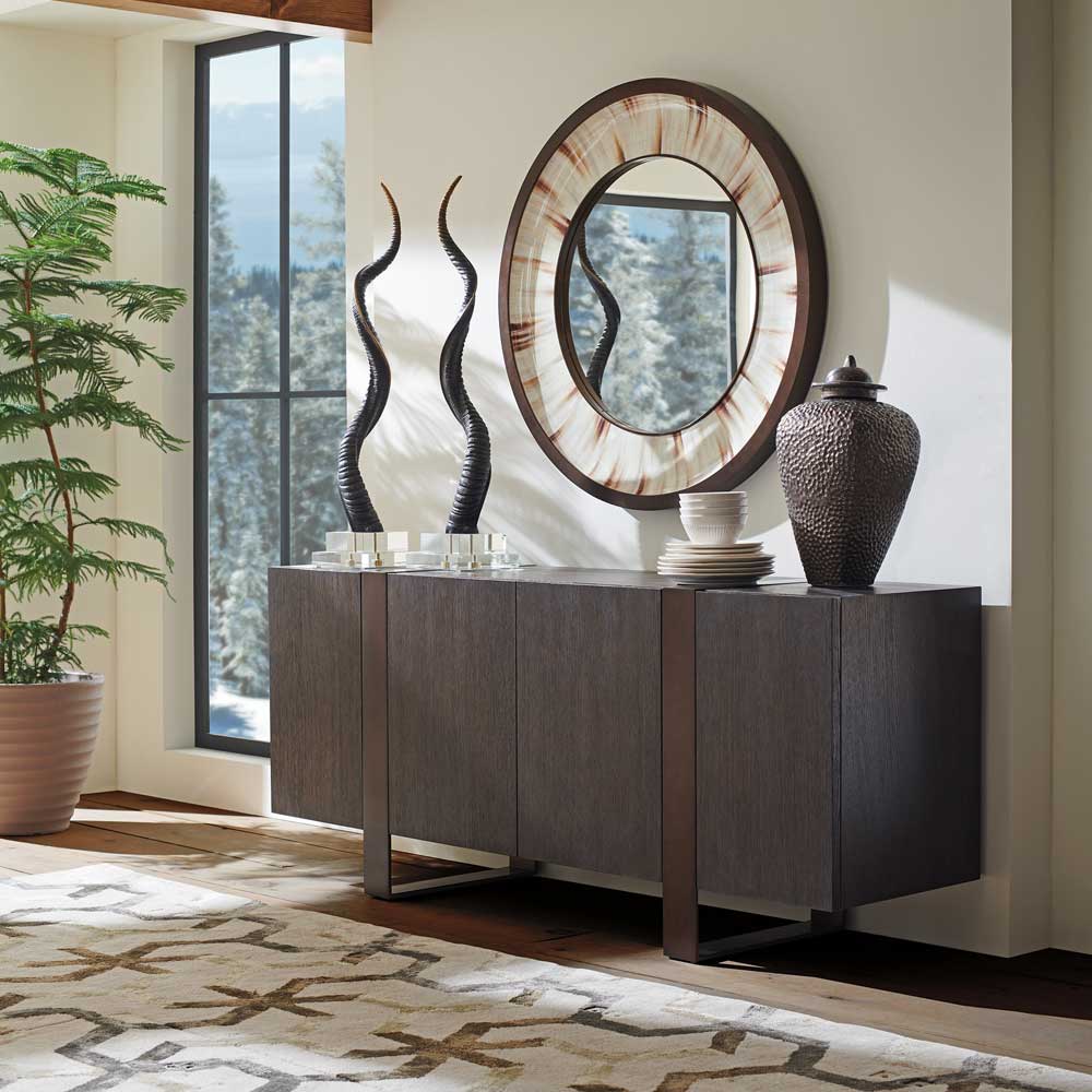 Park City Academy Round Mirror Accessories Barclay Butera