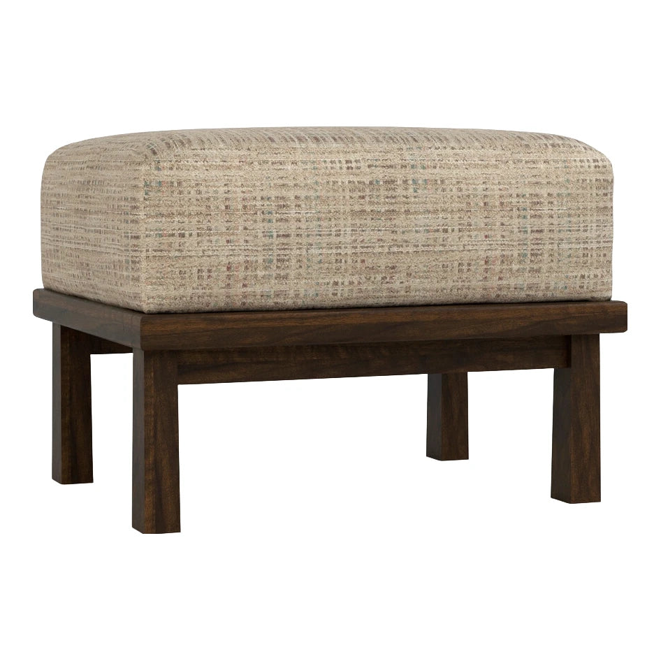 Hudson Valley Wood-Frame Ottoman Living Room Stickley Fabric 8605-91