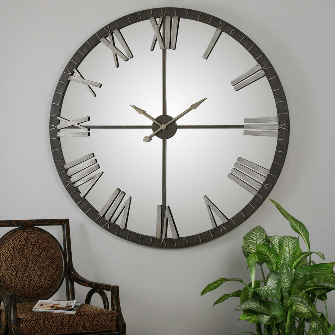 Amelie Large Bronze Wall Clock Accessories Uttermost