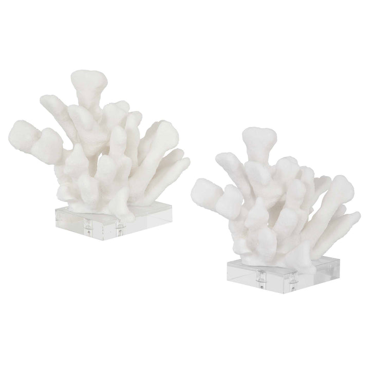 Charbel White Bookends Set of 2 Accessories Uttermost