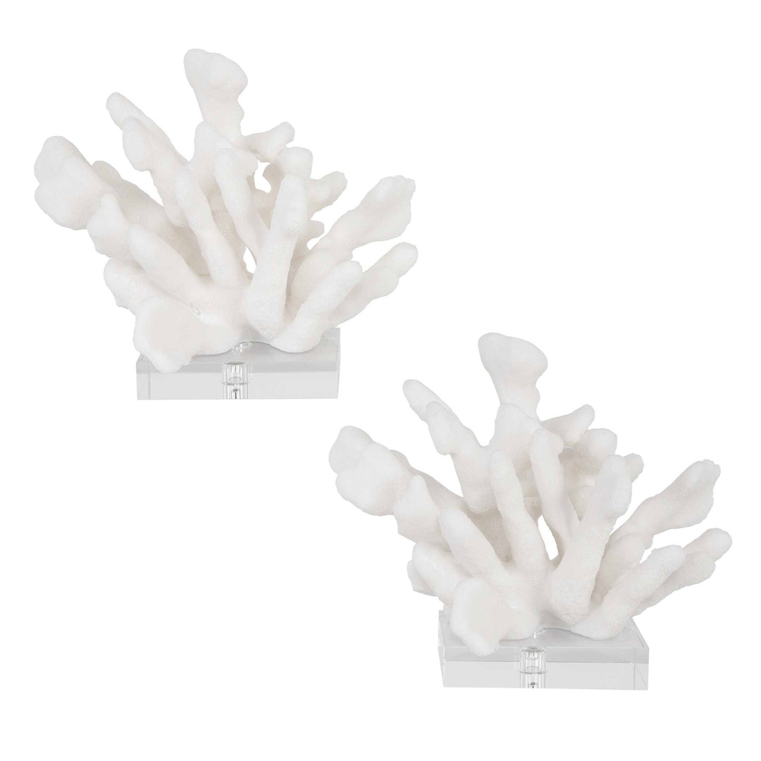 Charbel White Bookends Set of 2 Accessories Uttermost
