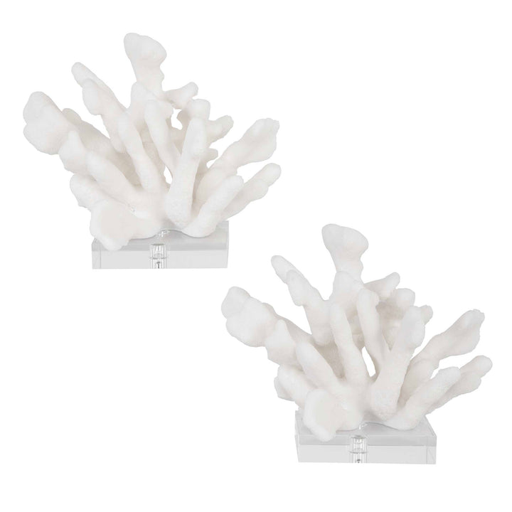 Charbel White Bookends Set of 2 Accessories Uttermost