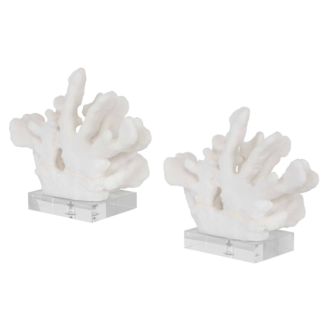 Charbel White Bookends Set of 2 Accessories Uttermost
