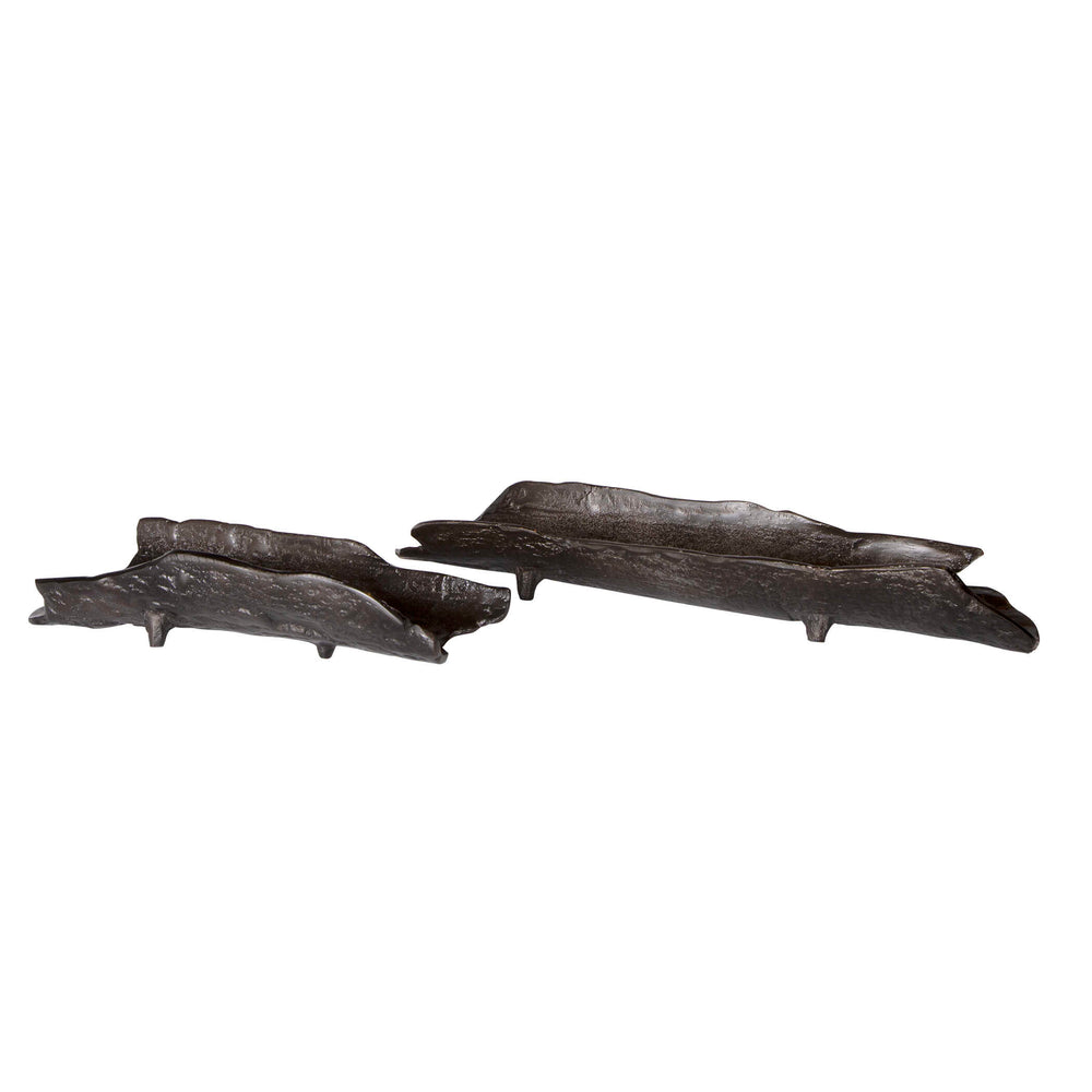 Caryn Nickel Trays Set of 2 Accessories Uttermost