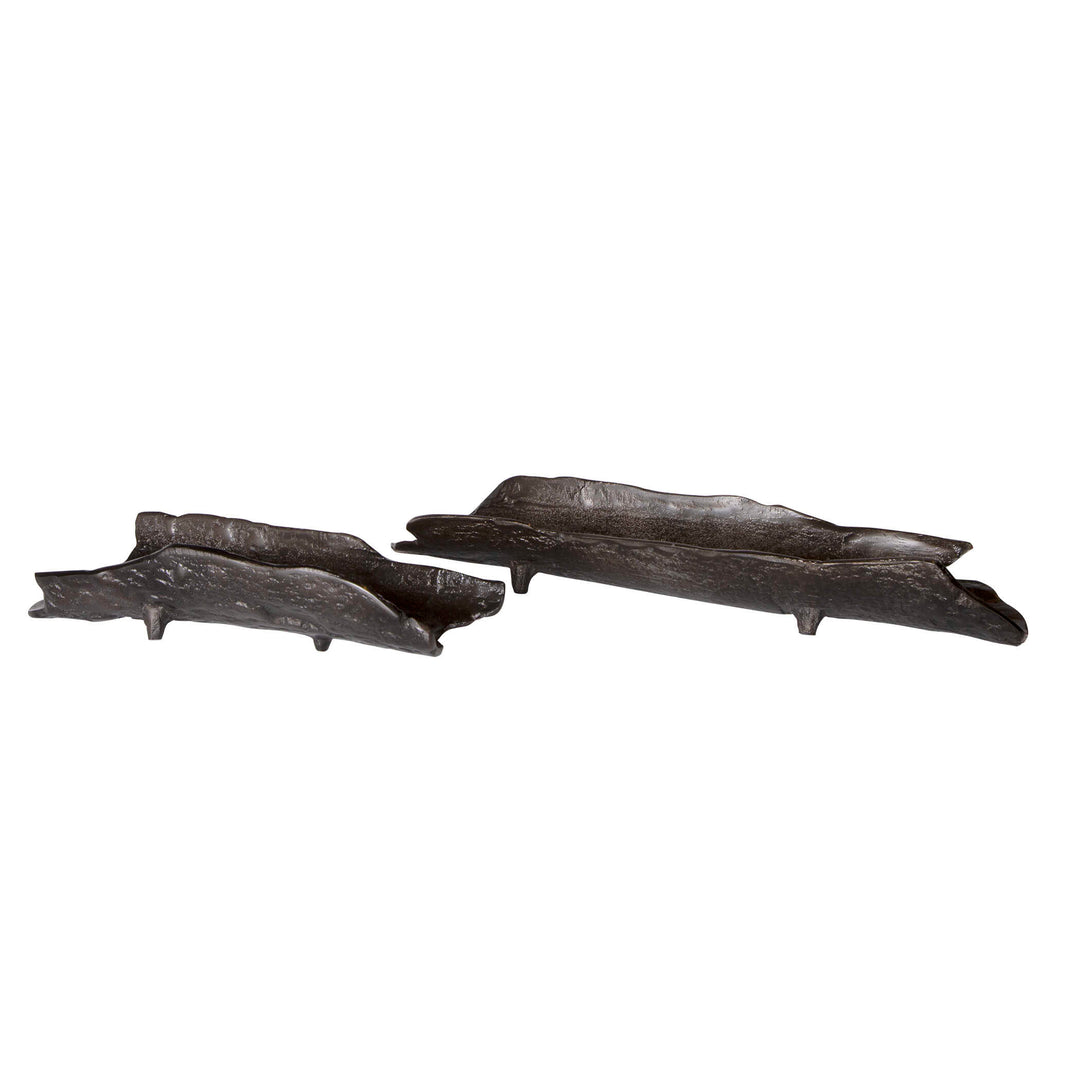 Caryn Nickel Trays Set of 2 Accessories Uttermost