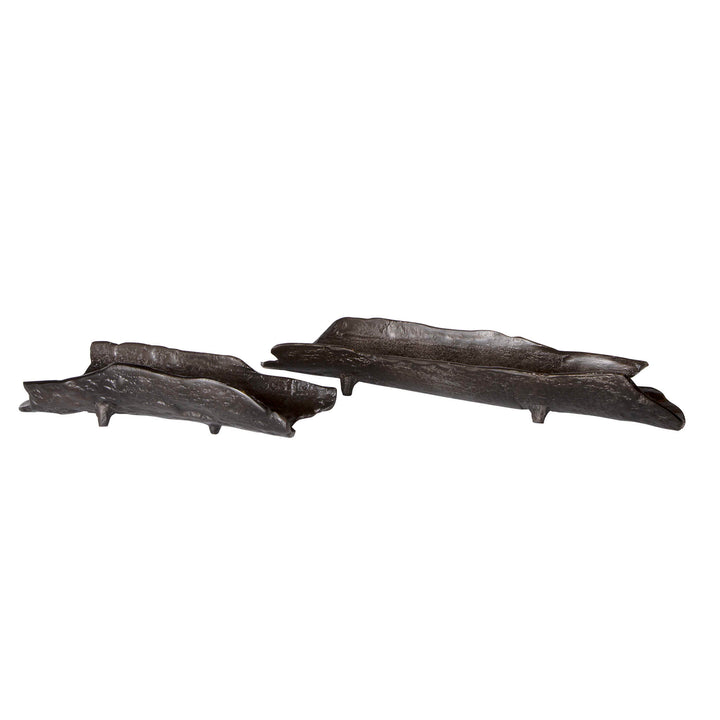 Caryn Nickel Trays Set of 2 Accessories Uttermost