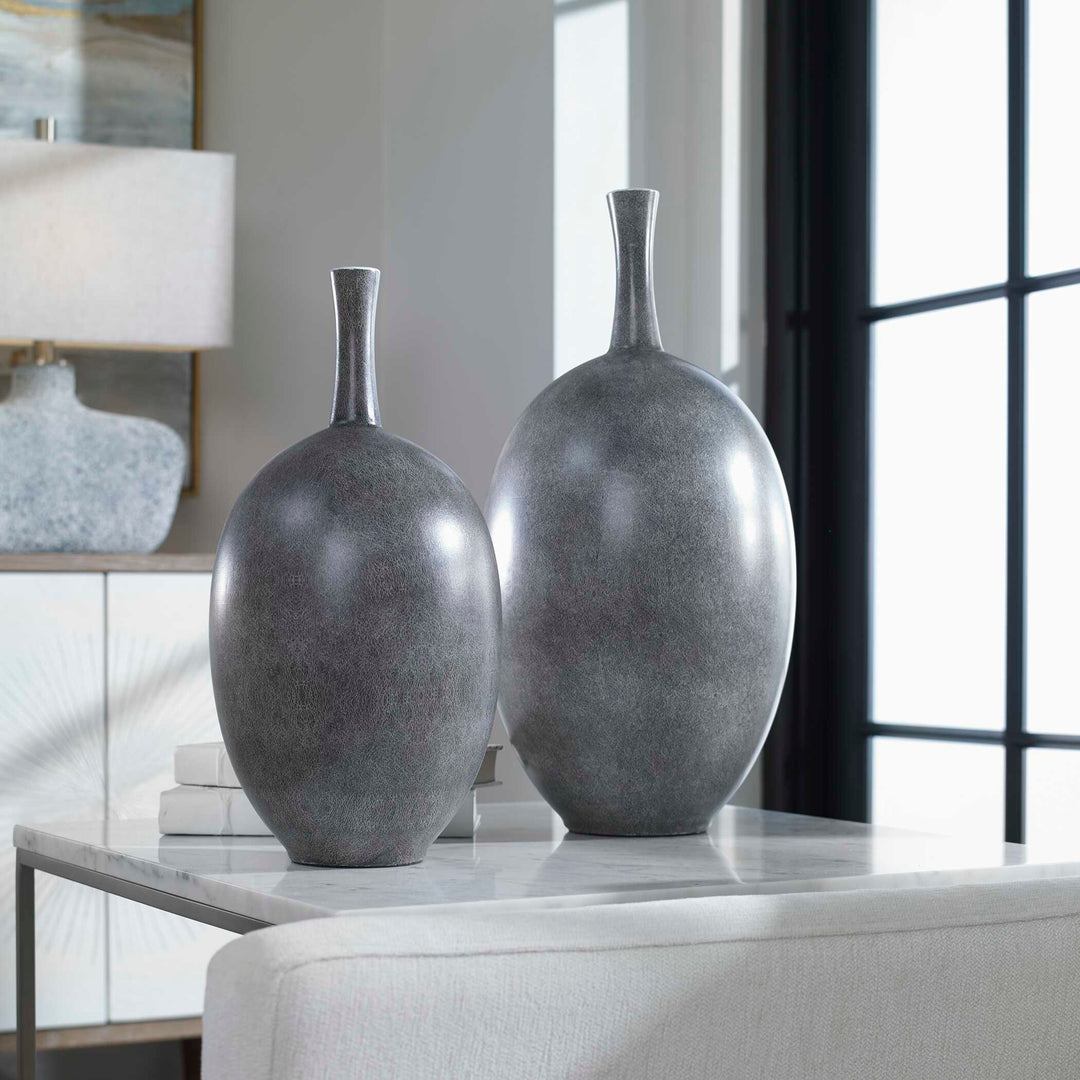 Riordan Modern Vases Set of 2 Accessories Uttermost