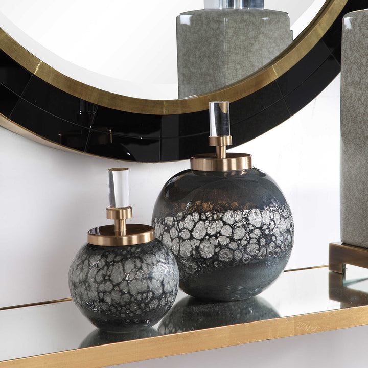 Cessair Art Glass Bottles Set of 2 Accessories Uttermost