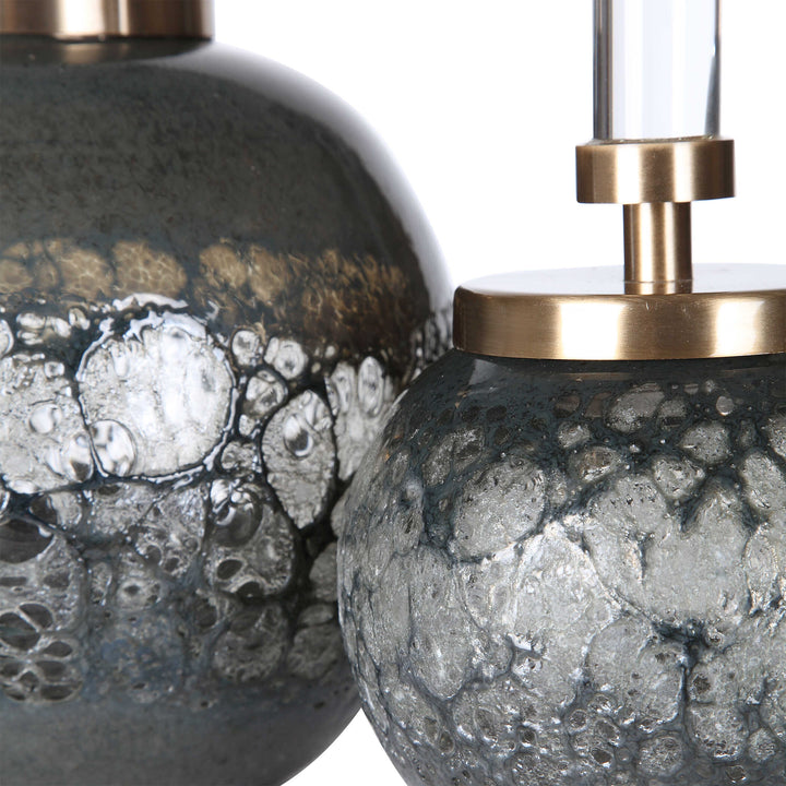 Cessair Art Glass Bottles Set of 2 Accessories Uttermost