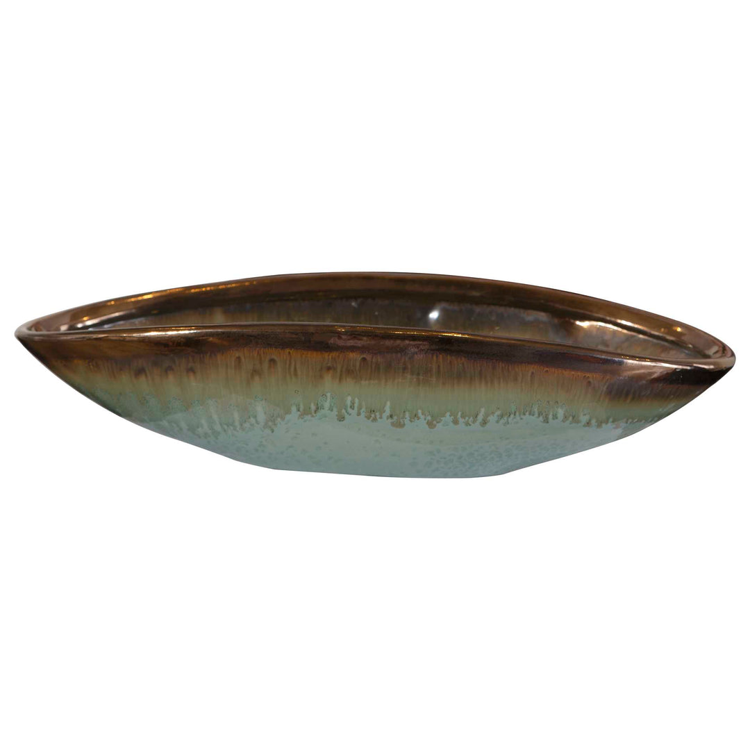 Iroquois Green Glaze Bowl Accessories Uttermost