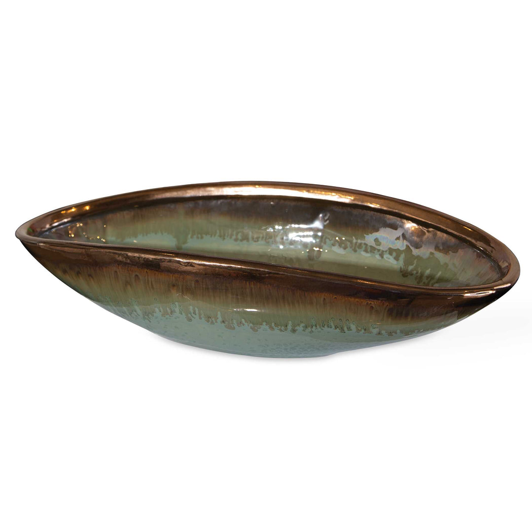Iroquois Green Glaze Bowl Accessories Uttermost