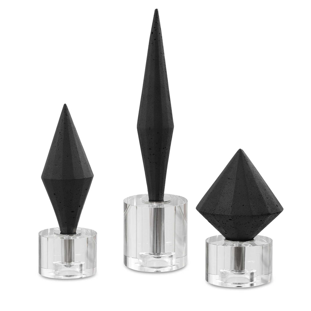Alize Black Sculptures Set of 3 Accessories Uttermost