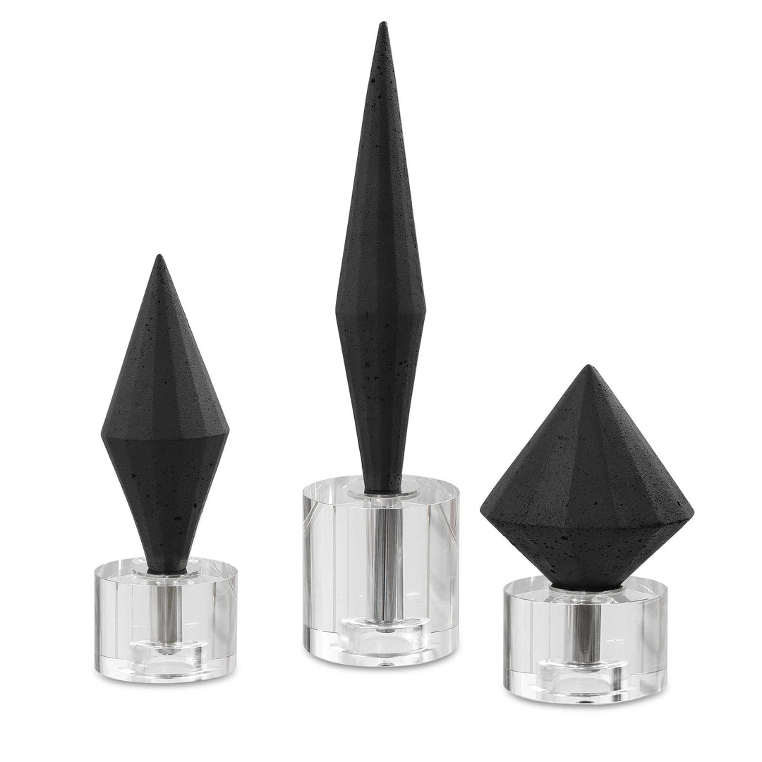 Alize Black Sculptures Set of 3 Accessories Uttermost