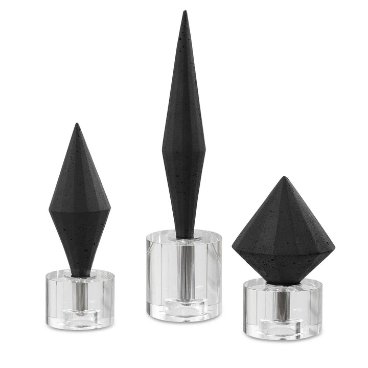 Alize Black Sculptures Set of 3 Accessories Uttermost