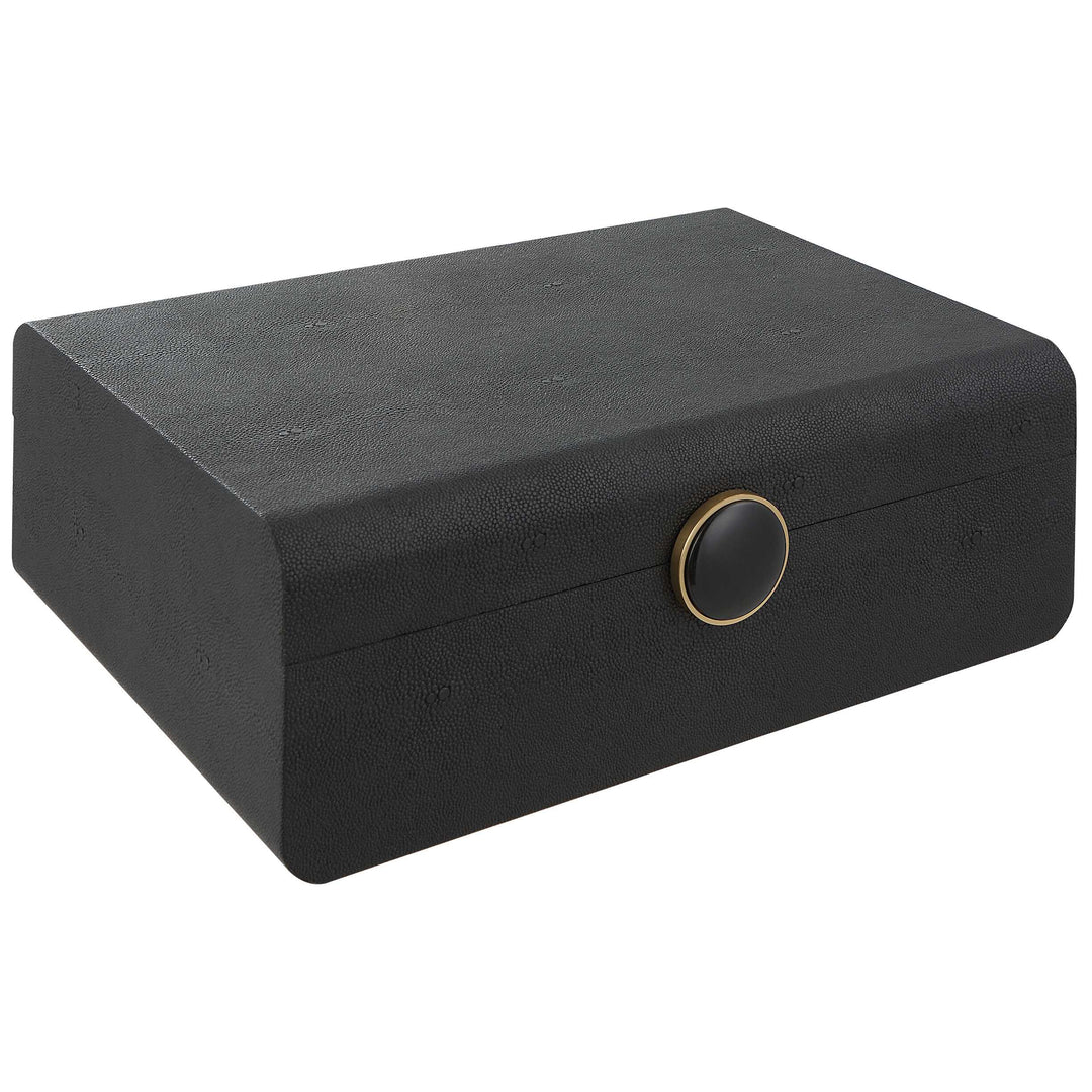 Lalique Black Shagreen Box Accessories Uttermost