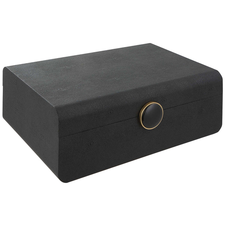Lalique Black Shagreen Box Accessories Uttermost