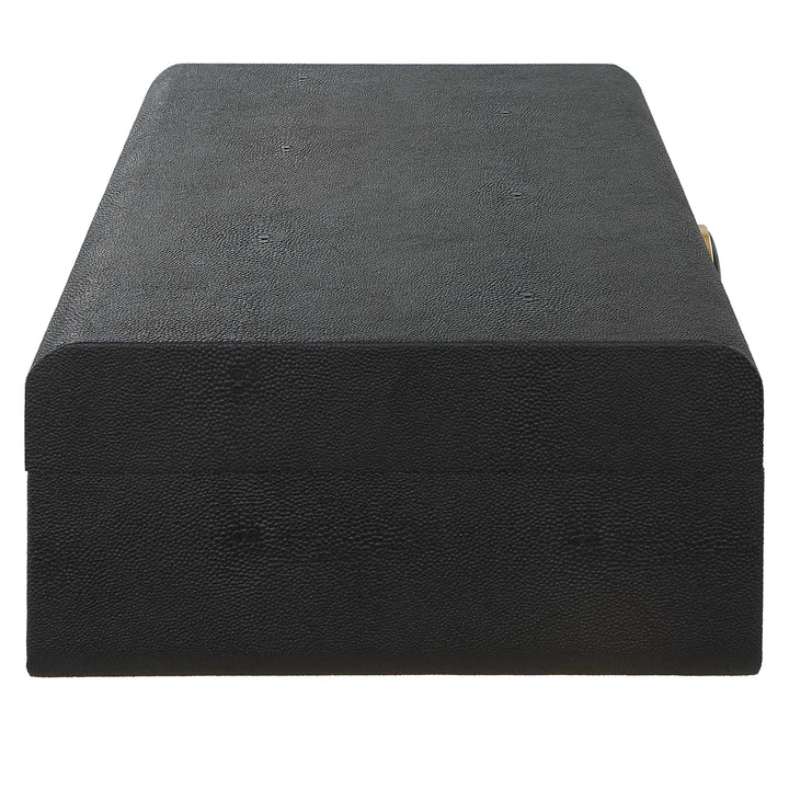 Lalique Black Shagreen Box Accessories Uttermost
